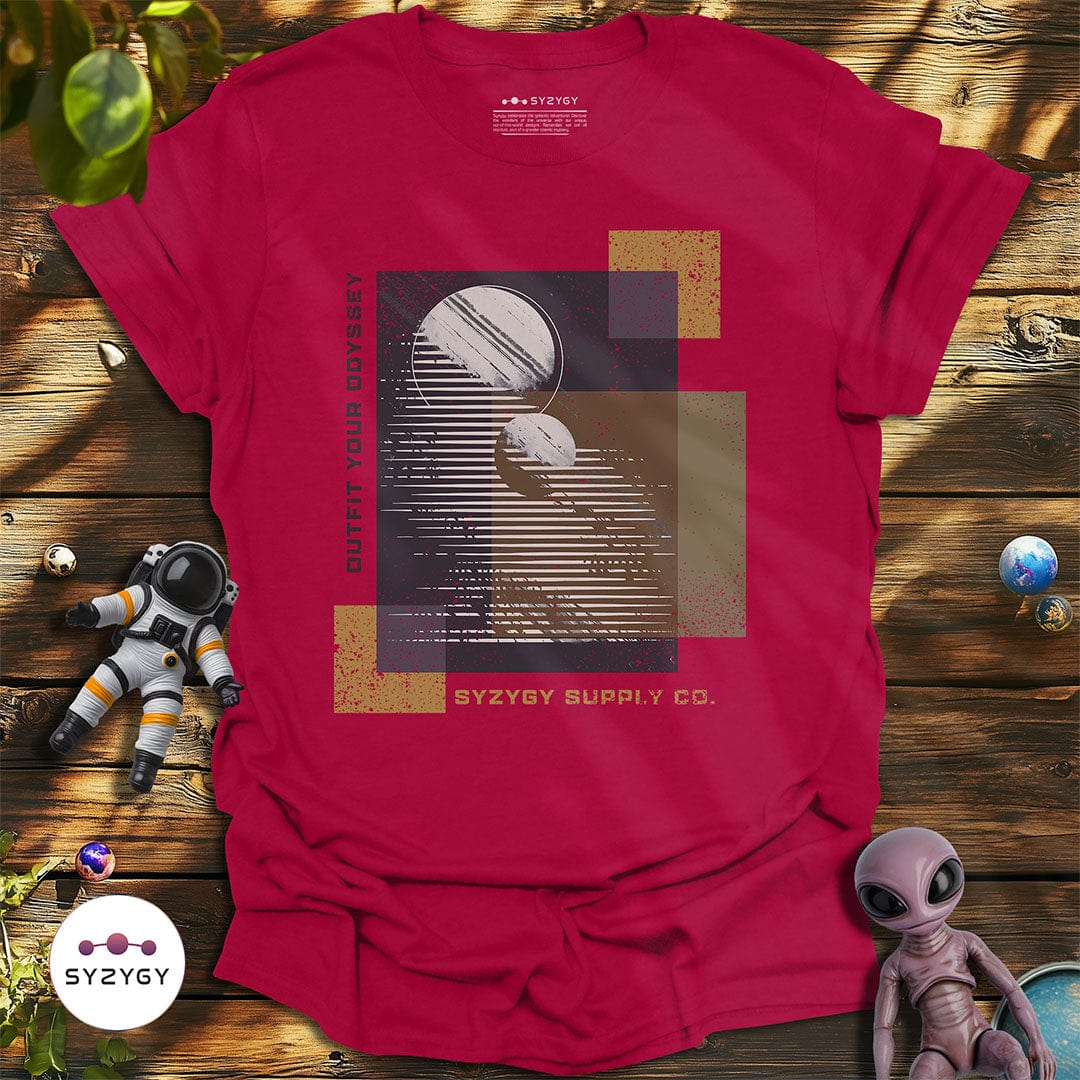 Syzygy Supply T-Shirt Antique Cherry Red / S Planetary Union T-shirt Space Aliens UFO Apparel