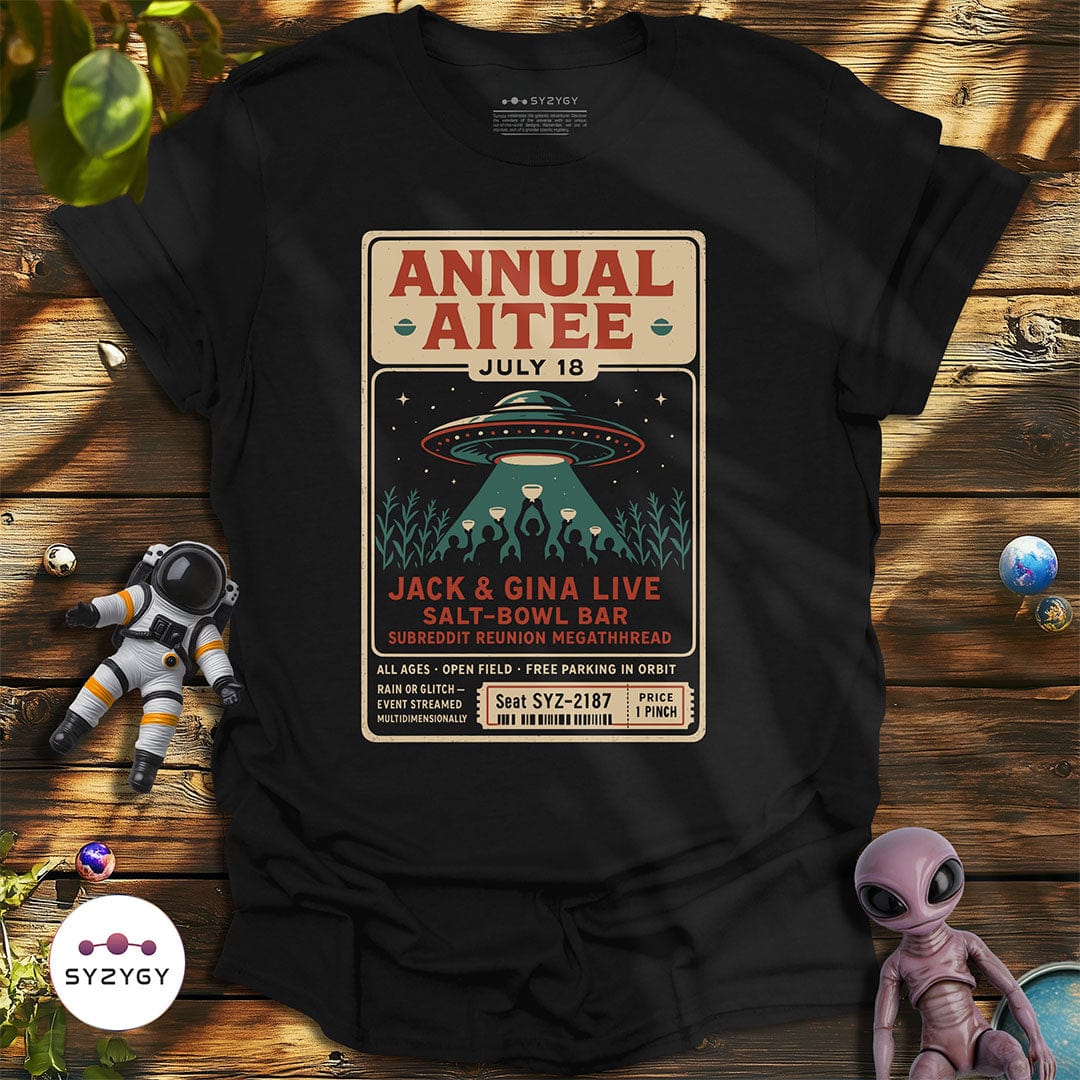 Syzygy Supply T-Shirt Black / S Annual Aitee T-shirt Space Aliens UFO Apparel