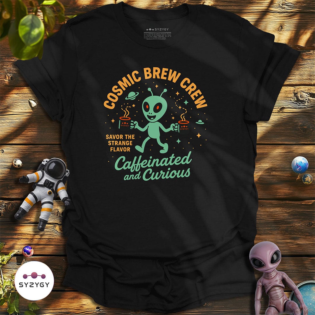 Syzygy Supply T-Shirt Black / S Cosmic Brew Crew T-shirt Space Aliens UFO Apparel