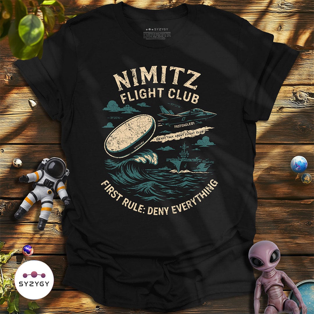 Syzygy Supply T-Shirt Black / S Nimitz Flight Club T-shirt Space Aliens UFO Apparel