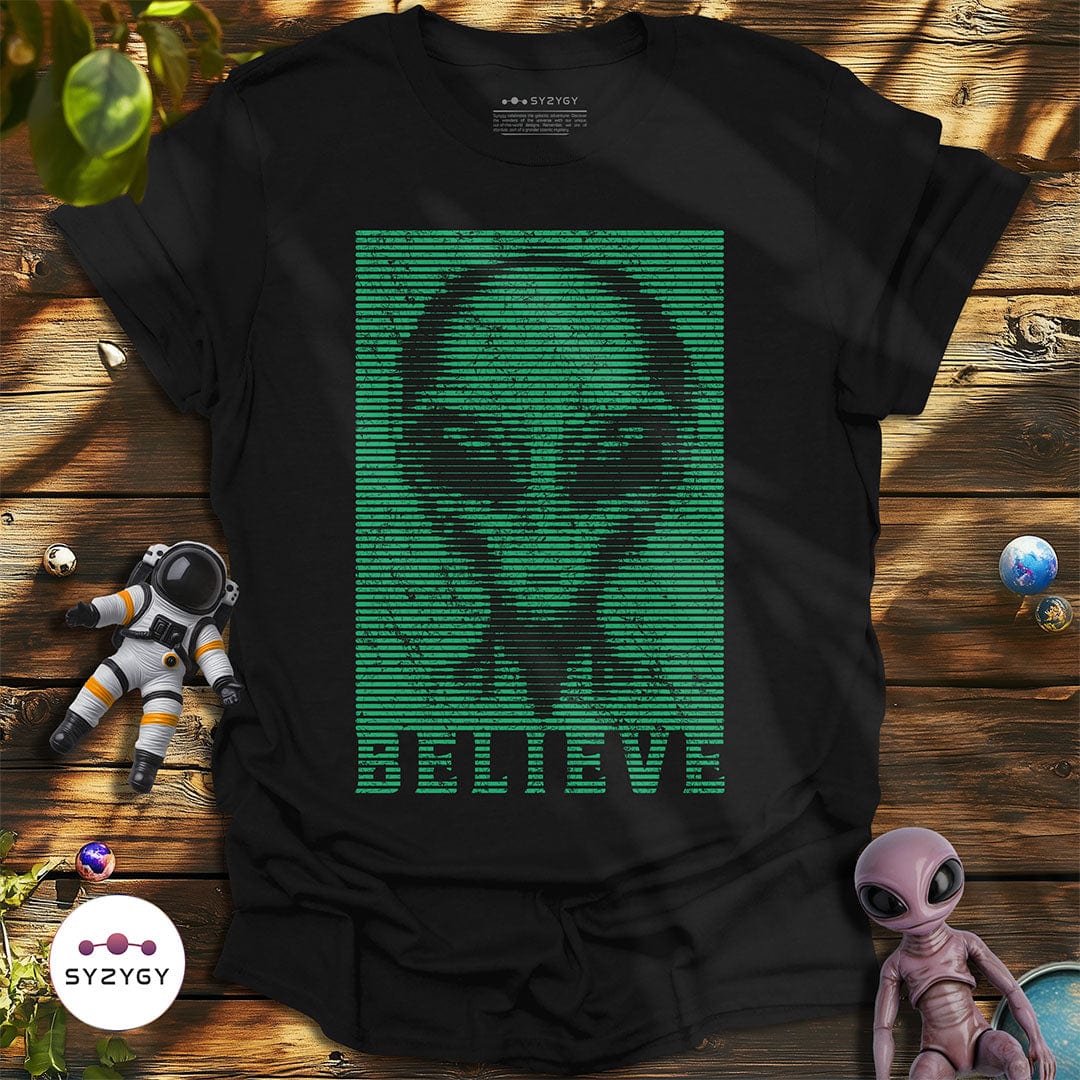 Syzygy Supply T-Shirt Black / S Scanline Message T-shirt Space Aliens UFO Apparel