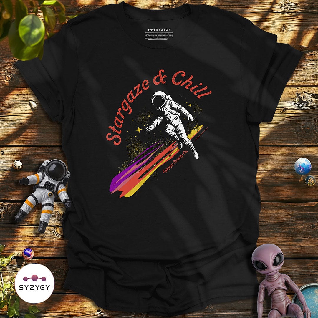 Syzygy Supply T-Shirt Black / S Stargaze & Chill T-shirt Space Aliens UFO Apparel