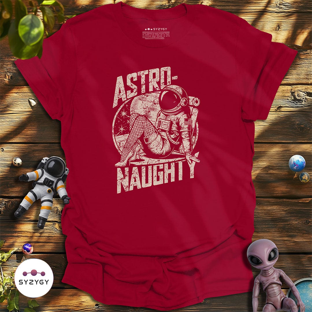 Syzygy Supply T-Shirt Cardinal Red / S Astro-naughty T-shirt Space Aliens UFO Apparel