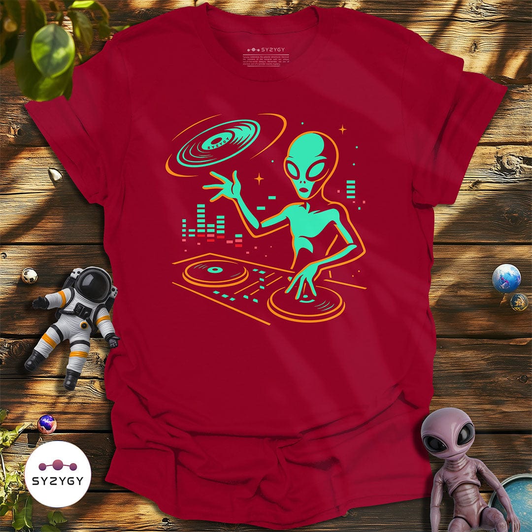 Syzygy Supply T-Shirt Cardinal Red / S Cosmic BPM T-shirt Space Aliens UFO Apparel