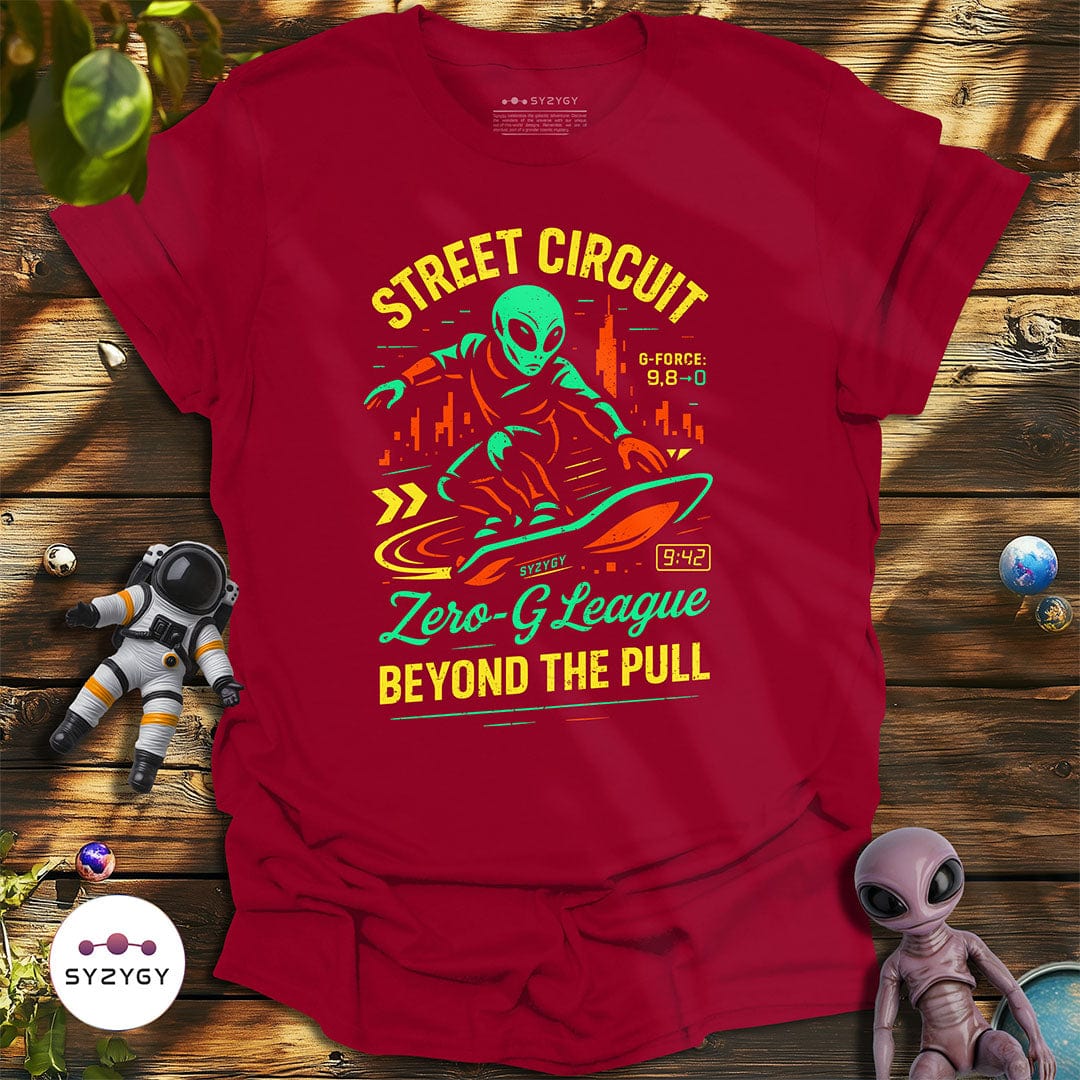 Syzygy Supply T-Shirt Cardinal Red / S Zero-G League T-shirt Space Aliens UFO Apparel