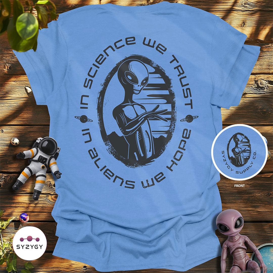 Syzygy Supply T-Shirt Carolina Blue / S Believer's Creed T-shirt Space Aliens UFO Apparel