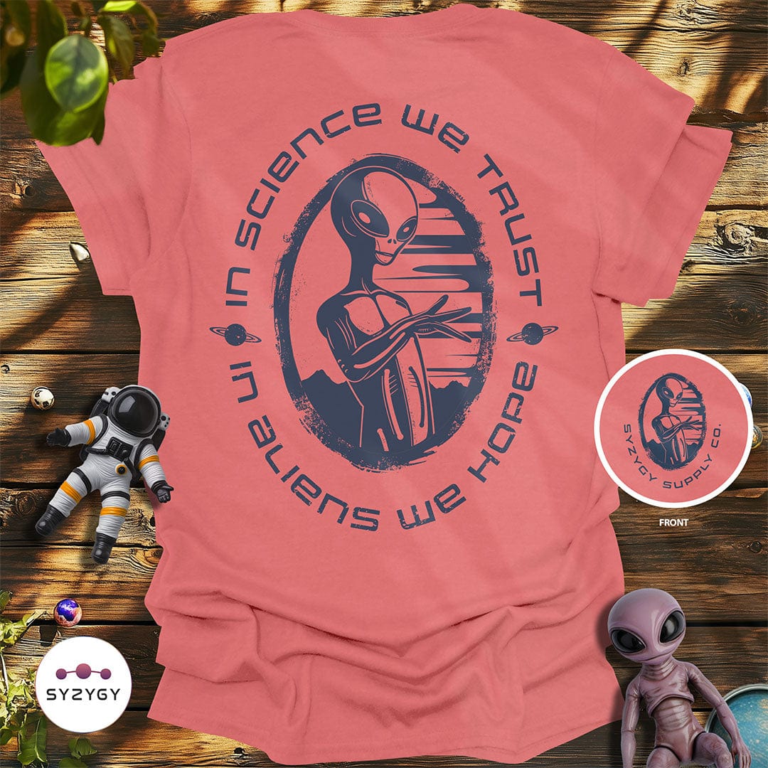 Syzygy Supply T-Shirt Coral Silk / S Believer's Creed T-shirt Space Aliens UFO Apparel
