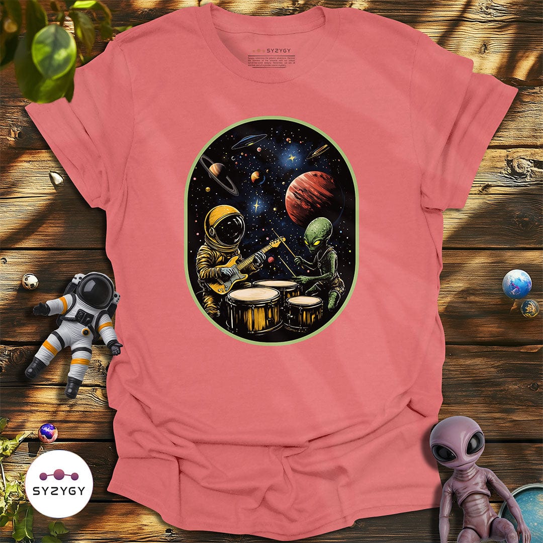 Syzygy Supply T-Shirt Coral Silk / S Space Jammin' T-shirt Space Aliens UFO Apparel