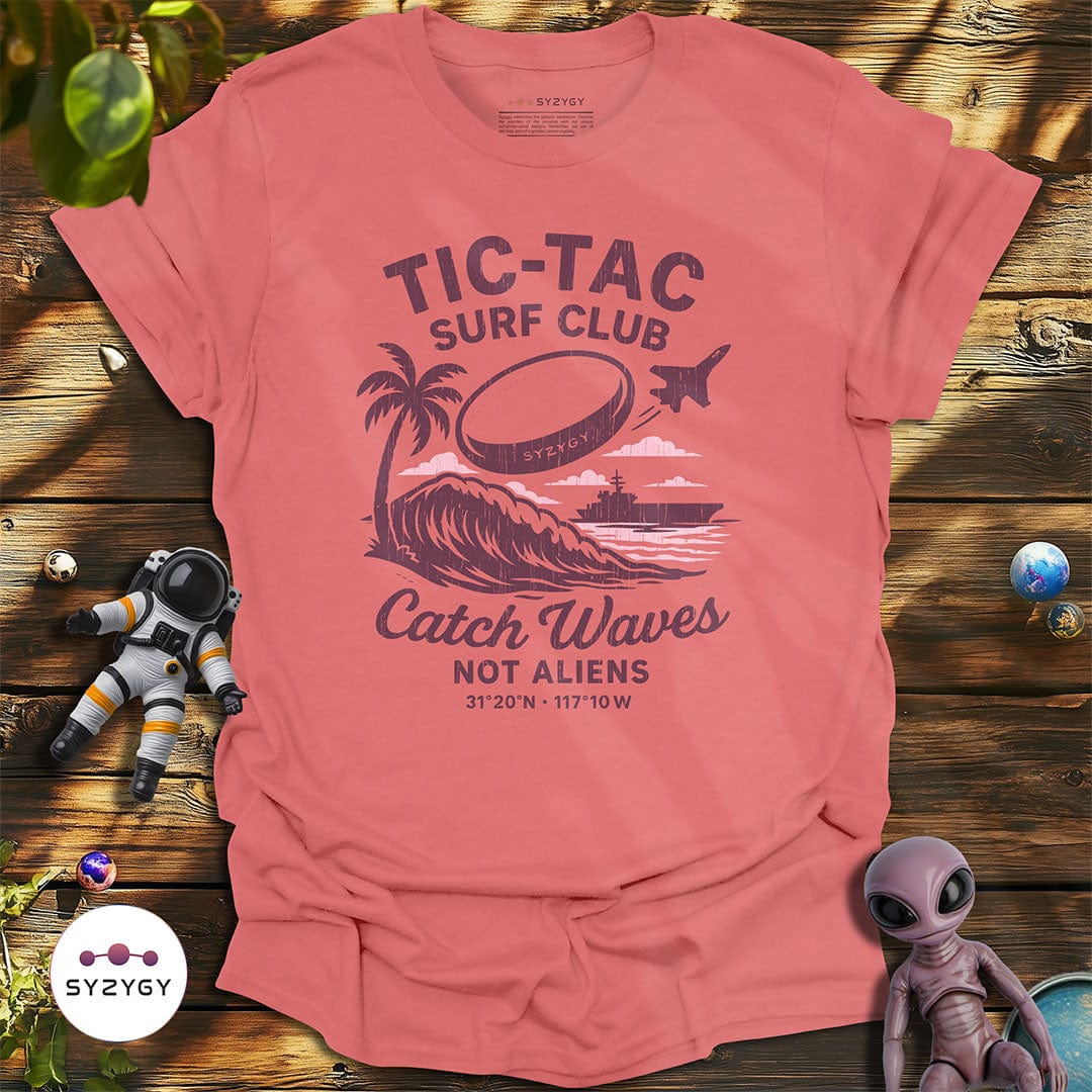 Syzygy Supply T-Shirt Coral Silk / S Tic-Tac Surf Club T-shirt Space Aliens UFO Apparel