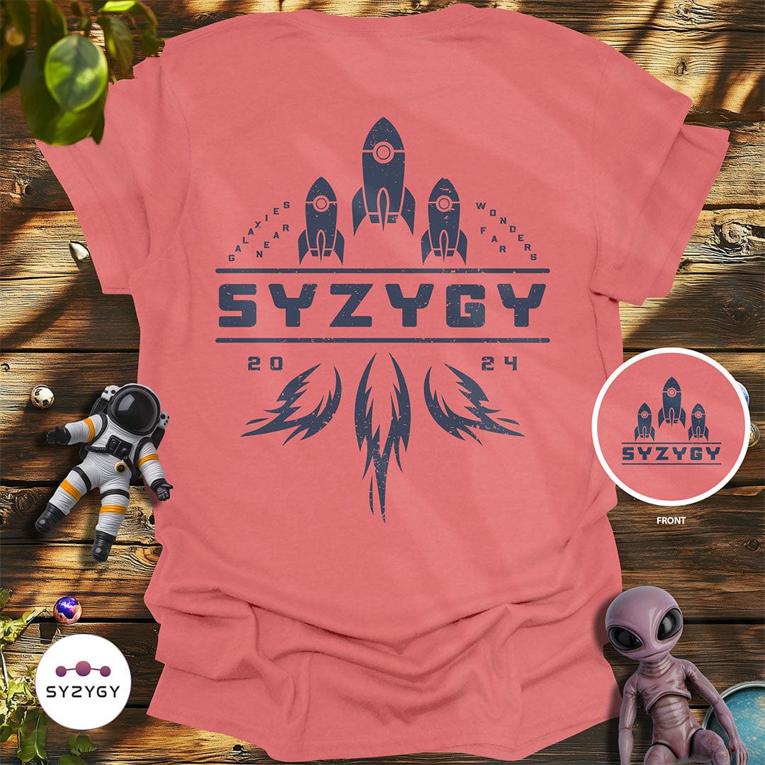 Syzygy Supply T-Shirt Coral Silk / S Triple Burn T-shirt Space Aliens UFO Apparel