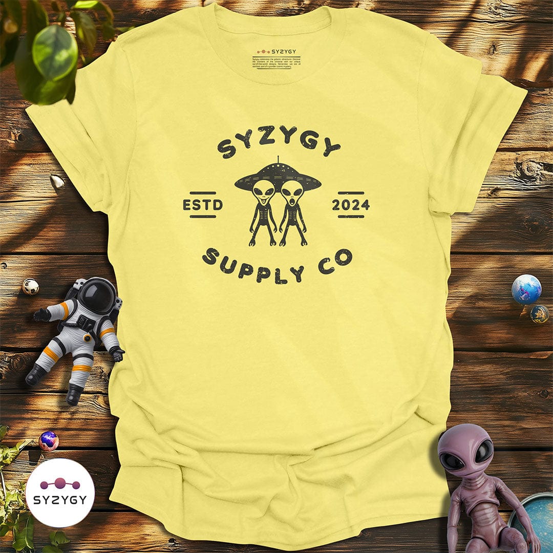 Syzygy Supply T-Shirt Cornsilk / S Alien Rendezvous T-shirt Space Aliens UFO Apparel