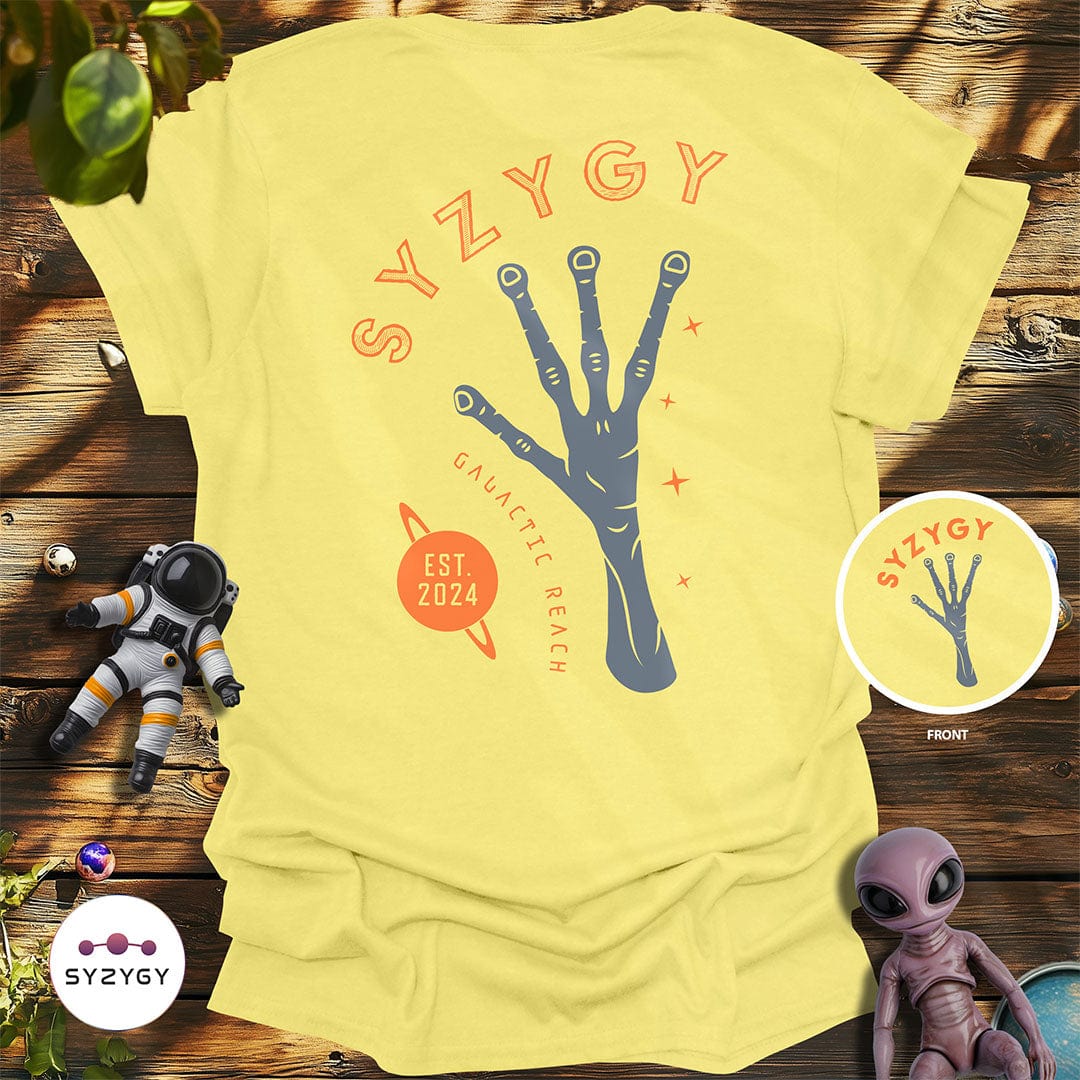 Syzygy Supply T-Shirt Cornsilk / S Galactic Reach T-shirt Space Aliens UFO Apparel