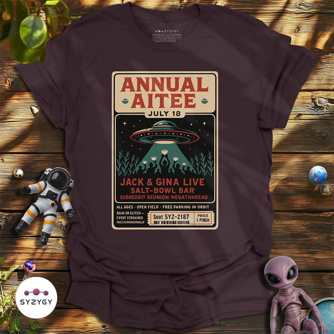 Syzygy Supply T-Shirt Dark Chocolate / S Annual Aitee T-shirt Space Aliens UFO Apparel