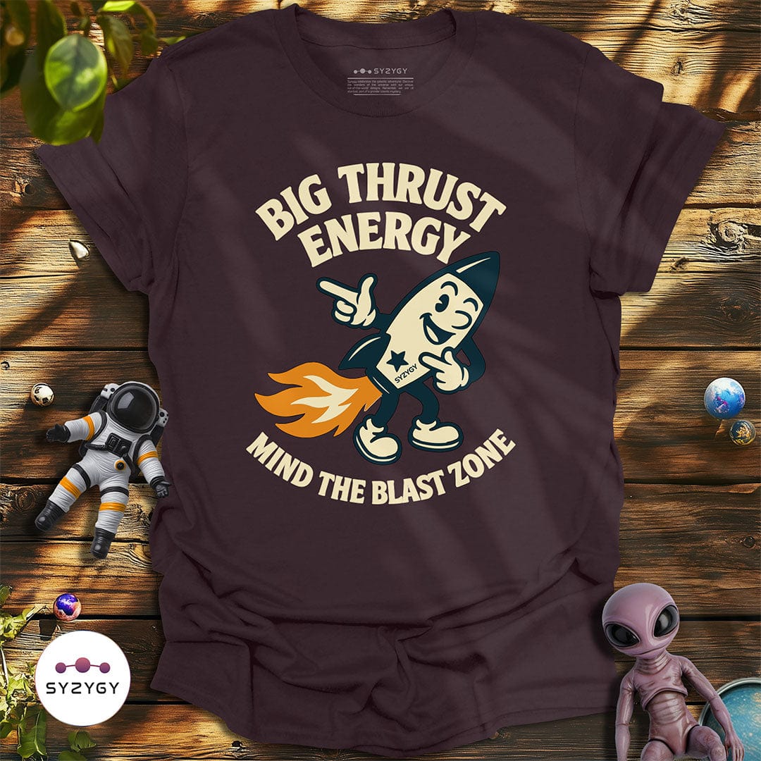 Syzygy Supply T-Shirt Dark Chocolate / S Big Thrust Energy T-shirt Space Aliens UFO Apparel