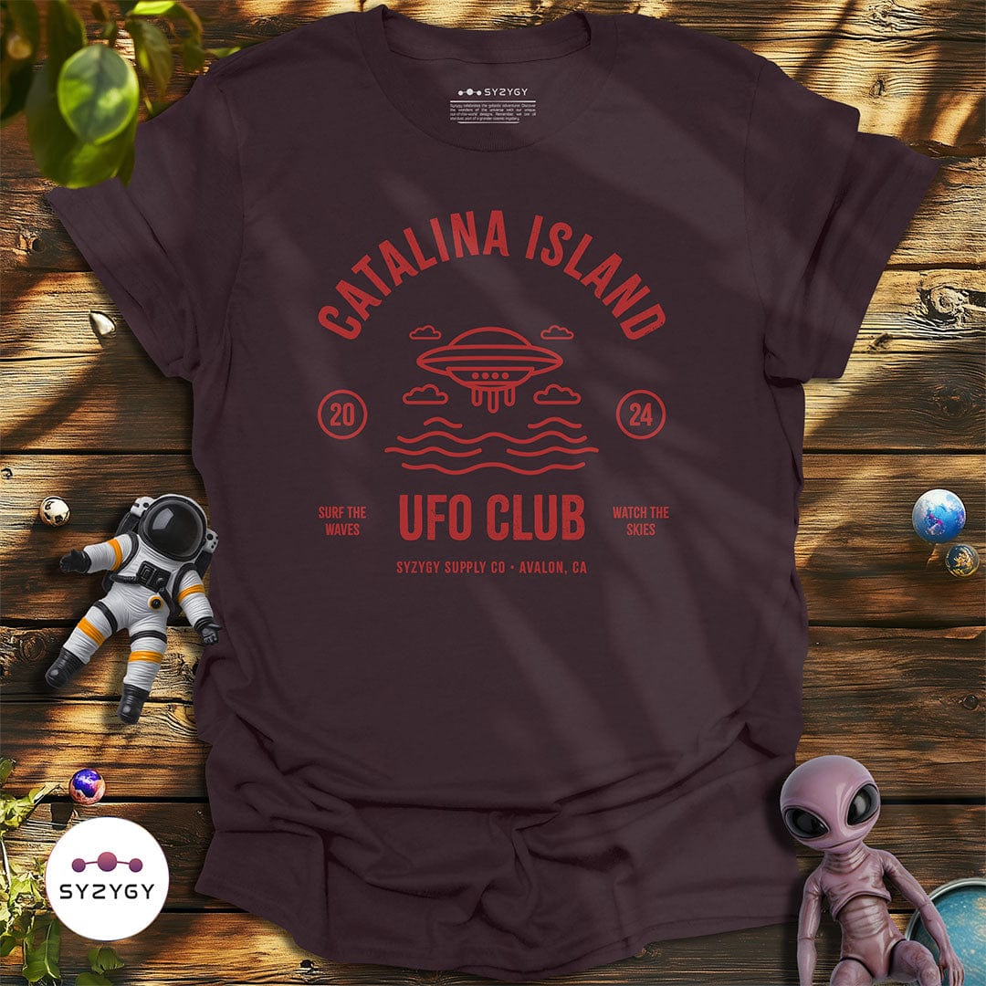 Syzygy Supply T-Shirt Dark Chocolate / S Catalina Island UFO Club T-shirt Space Aliens UFO Apparel