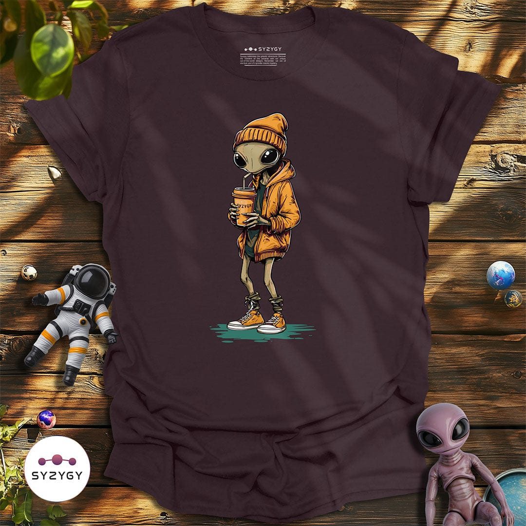 Syzygy Supply T-Shirt Dark Chocolate / S Chillin' Among Us T-shirt Space Aliens UFO Apparel