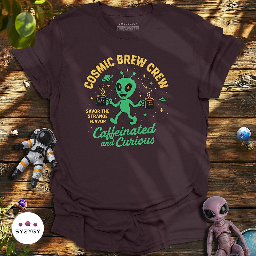 Syzygy Supply T-Shirt Dark Chocolate / S Cosmic Brew Crew T-shirt Space Aliens UFO Apparel