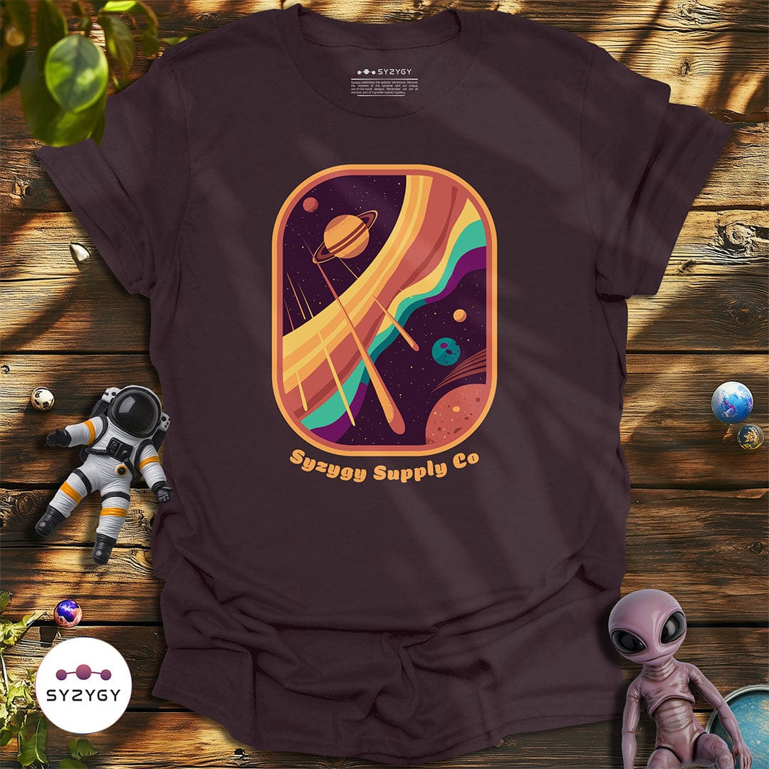 Syzygy Supply T-Shirt Dark Chocolate / S Edge of Infinity T-shirt Space Aliens UFO Apparel