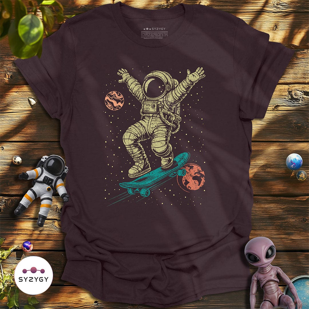Syzygy Supply T-Shirt Dark Chocolate / S Galaxy Glide T-shirt Space Aliens UFO Apparel