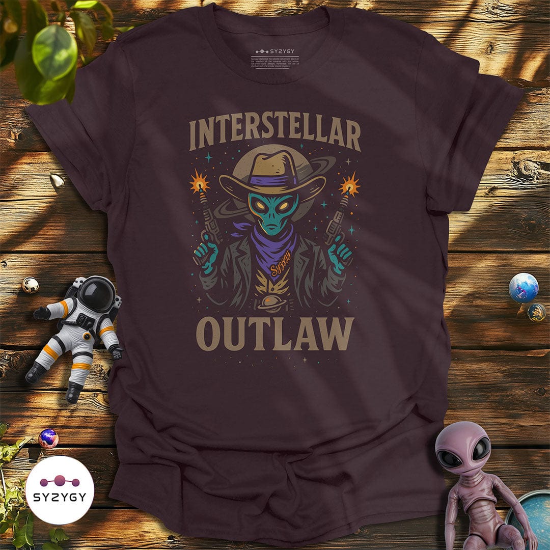 Syzygy Supply T-Shirt Dark Chocolate / S Interstellar Outlaw T-shirt Space Aliens UFO Apparel