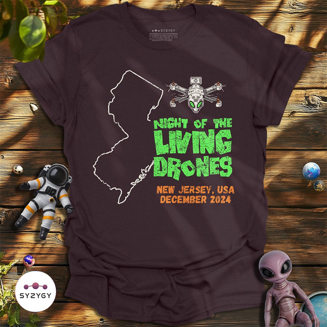 Syzygy Supply T-Shirt Dark Chocolate / S Night of the Living Drones T-shirt Space Aliens UFO Apparel