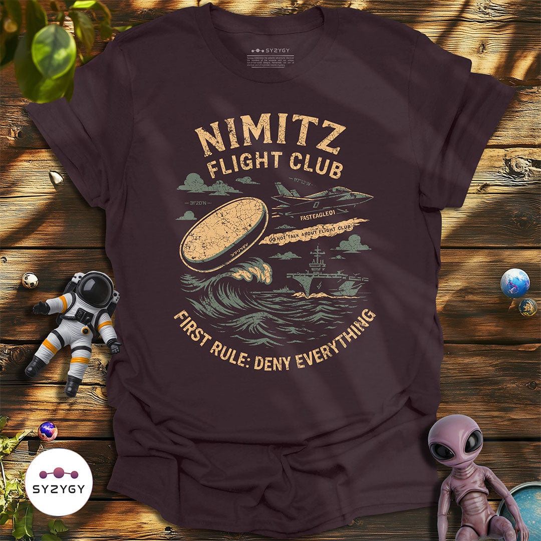 Syzygy Supply T-Shirt Dark Chocolate / S Nimitz Flight Club T-shirt Space Aliens UFO Apparel