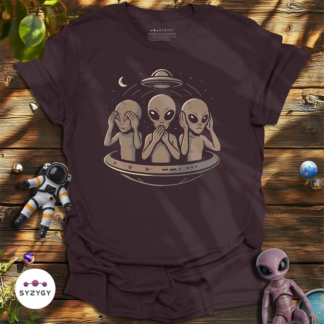 Syzygy Supply T-Shirt Dark Chocolate / S Observe, Don't Disturb T-shirt Space Aliens UFO Apparel