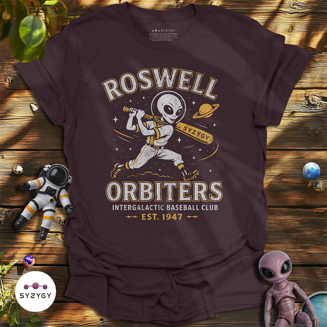 Syzygy Supply T-Shirt Dark Chocolate / S Roswell Orbiters T-shirt Space Aliens UFO Apparel