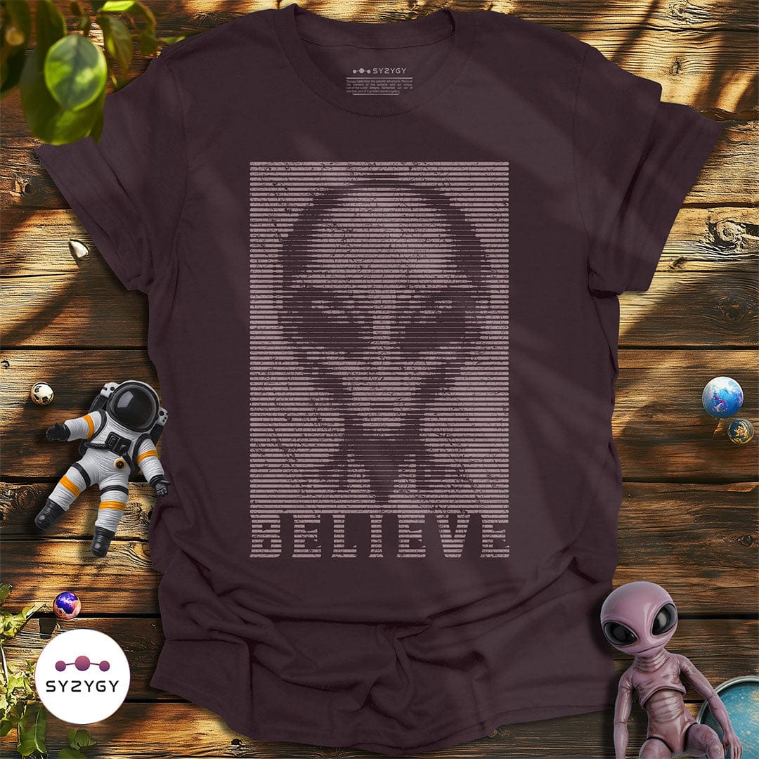 Syzygy Supply T-Shirt Dark Chocolate / S Scanline Message T-shirt Space Aliens UFO Apparel