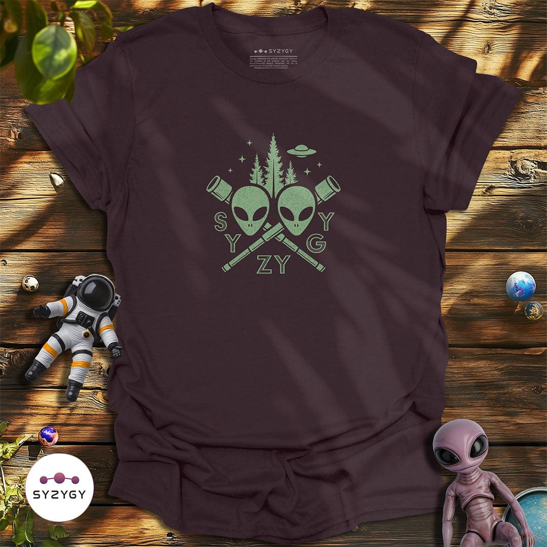 Syzygy Supply T-Shirt Dark Chocolate / S Stargazer's Mark T-shirt Space Aliens UFO Apparel