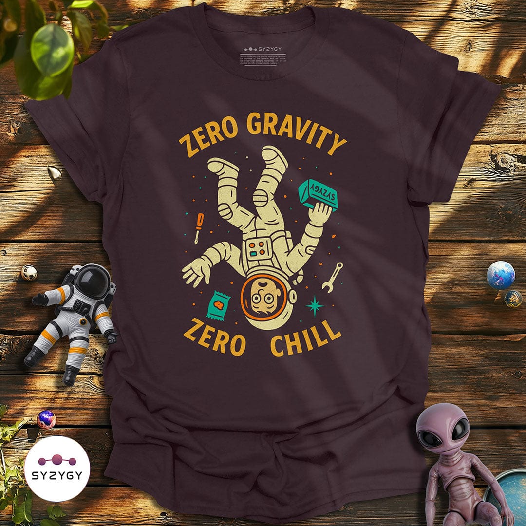 Syzygy Supply T-Shirt Dark Chocolate / S Zero Gravity, Zero Chill T-shirt Space Aliens UFO Apparel