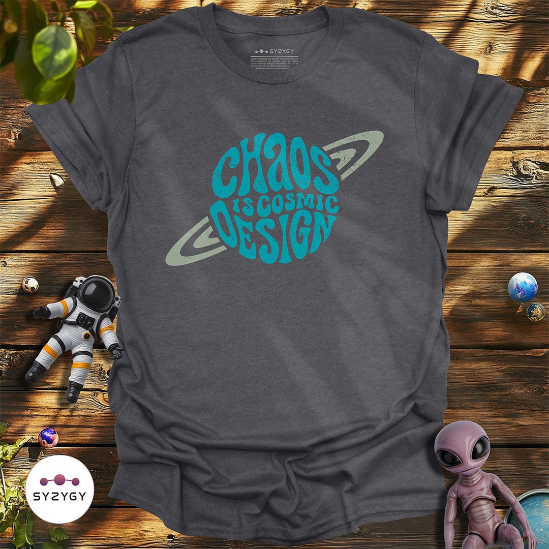 Syzygy Supply T-Shirt Dark Heather Grey / S Chaos is Cosmic Design T-shirt Space Aliens UFO Apparel