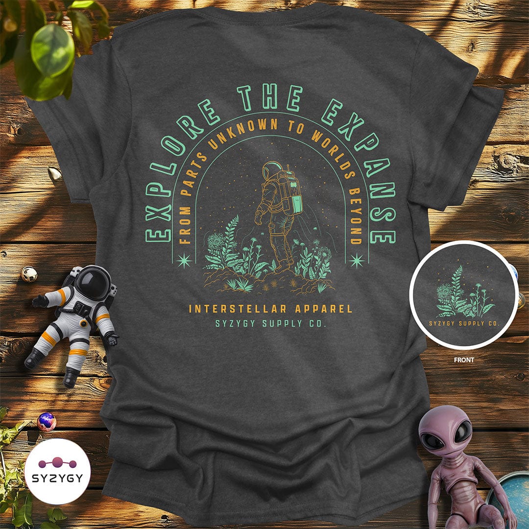 Syzygy Supply T-Shirt Dark Heather Grey / S Explore the Expanse T-shirt Space Aliens UFO Apparel