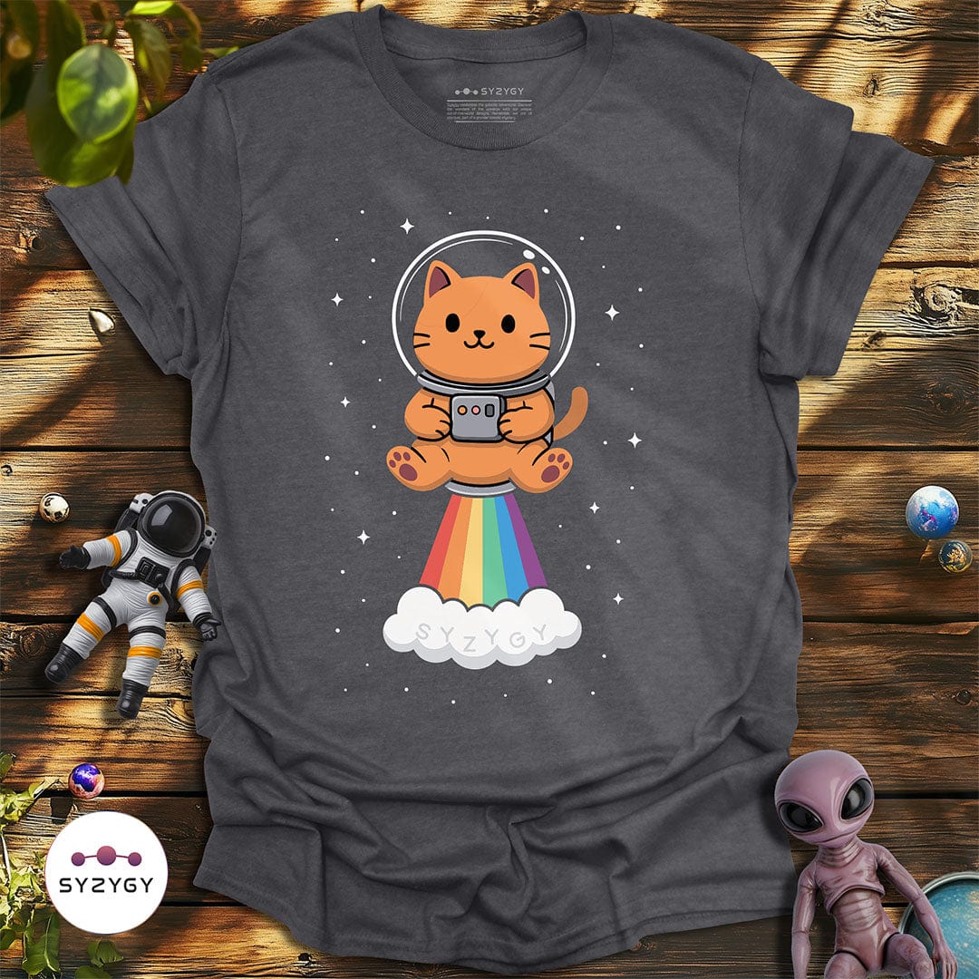 Syzygy Supply T-Shirt Dark Heather Grey / S Nebula Nyan T-shirt Space Aliens UFO Apparel