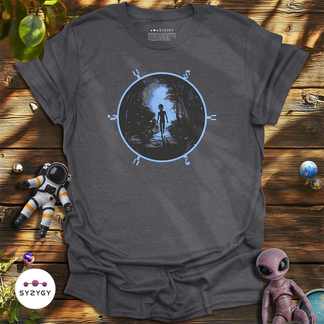 Syzygy Supply T-Shirt Dark Heather Grey / S Sightings in the Dark T-shirt Space Aliens UFO Apparel