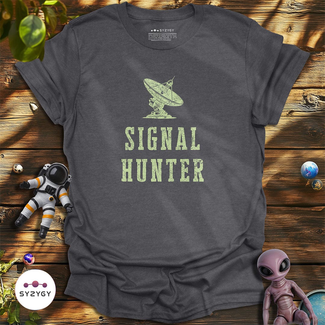 Syzygy Supply T-Shirt Dark Heather Grey / S Signal Hunter T-shirt Space Aliens UFO Apparel