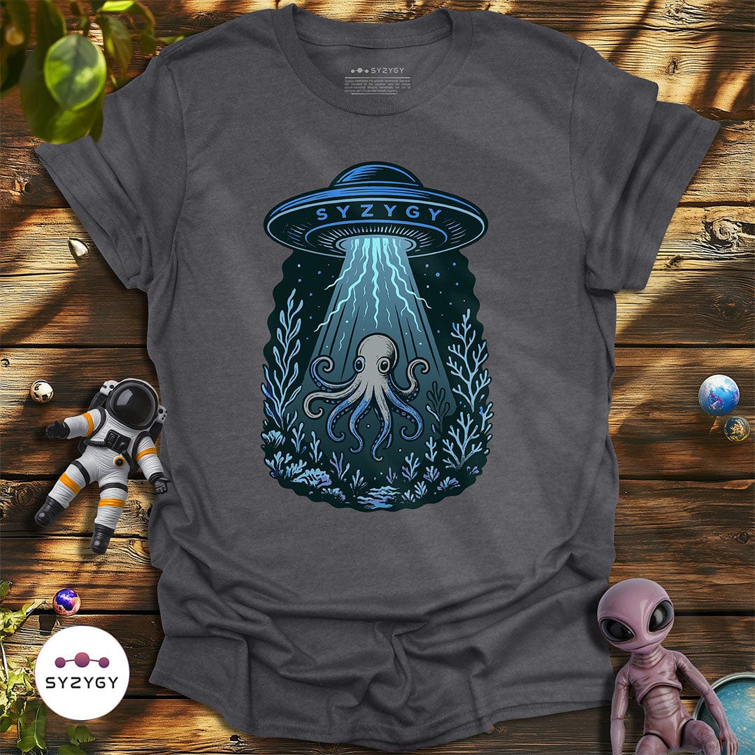 Syzygy Supply T-Shirt Dark Heather Grey / S Undersea Encounter T-shirt Space Aliens UFO Apparel