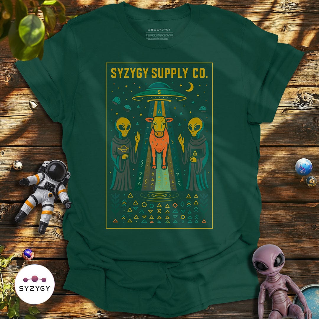 Syzygy Supply T-Shirt Forest Green / S Abduction Altar T-shirt Space Aliens UFO Apparel