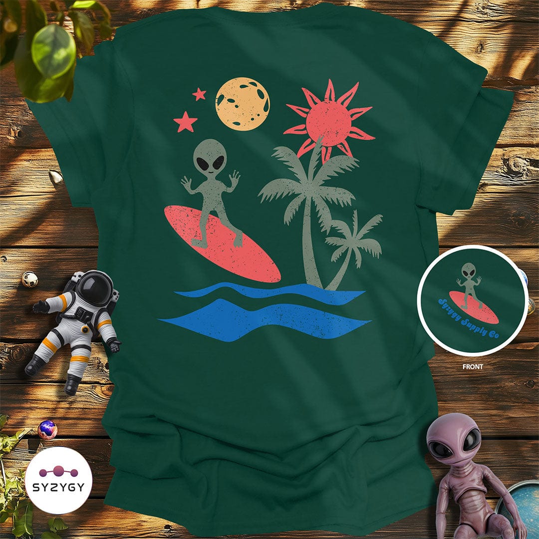 Syzygy Supply T-Shirt Forest Green / S Alien Tide T-shirt Space Aliens UFO Apparel
