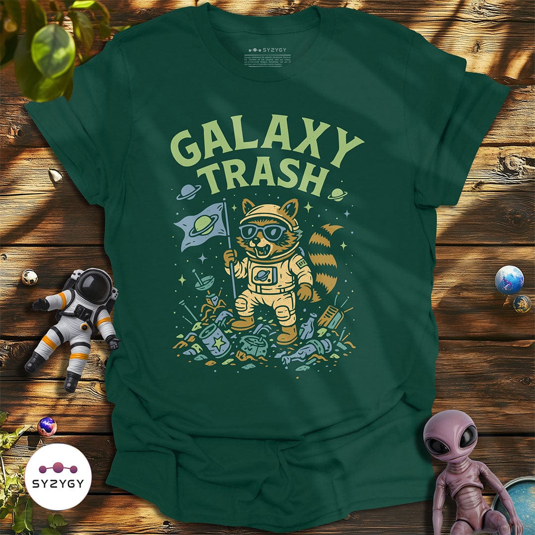 Syzygy Supply T-Shirt Forest Green / S Galaxy Trash T-shirt Space Aliens UFO Apparel