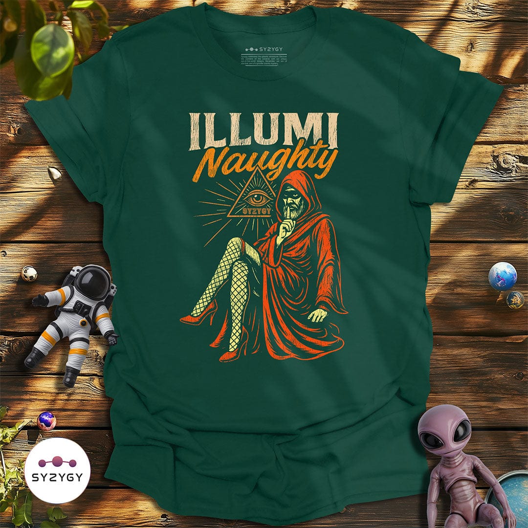 Syzygy Supply T-Shirt Forest Green / S Illuminaughty T-shirt Space Aliens UFO Apparel
