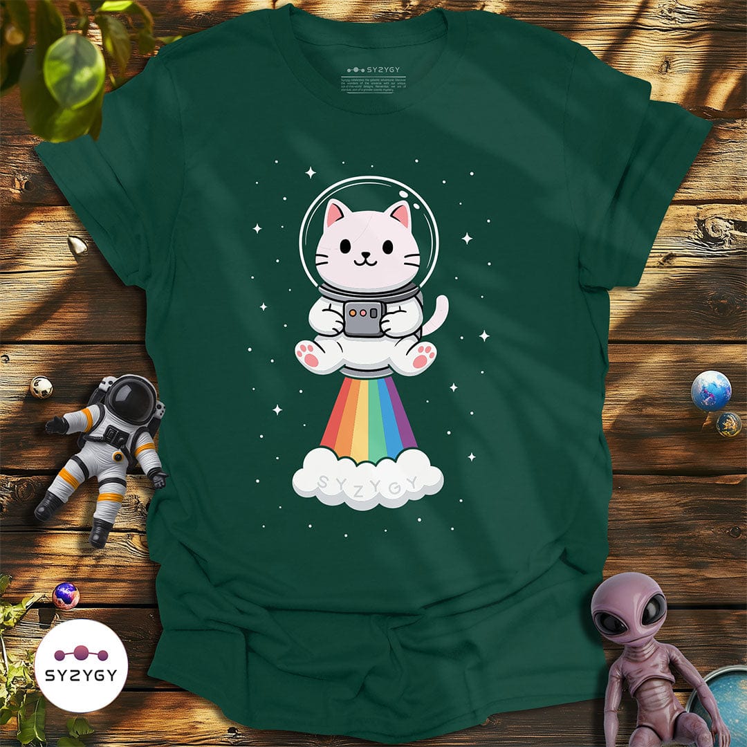 Syzygy Supply T-Shirt Forest Green / S Nebula Nyan T-shirt Space Aliens UFO Apparel