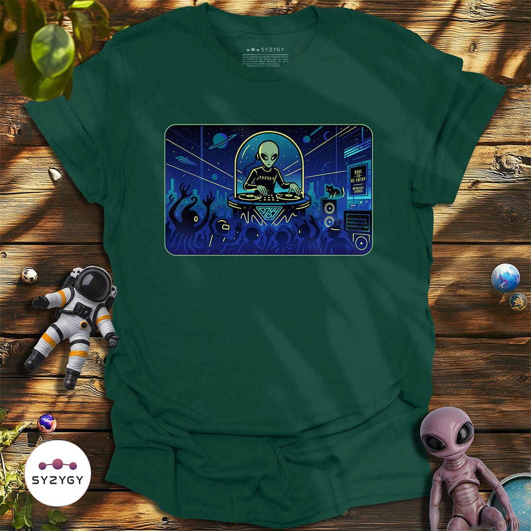 Syzygy Supply T-Shirt Forest Green / S Nebular Nightlife T-shirt Space Aliens UFO Apparel