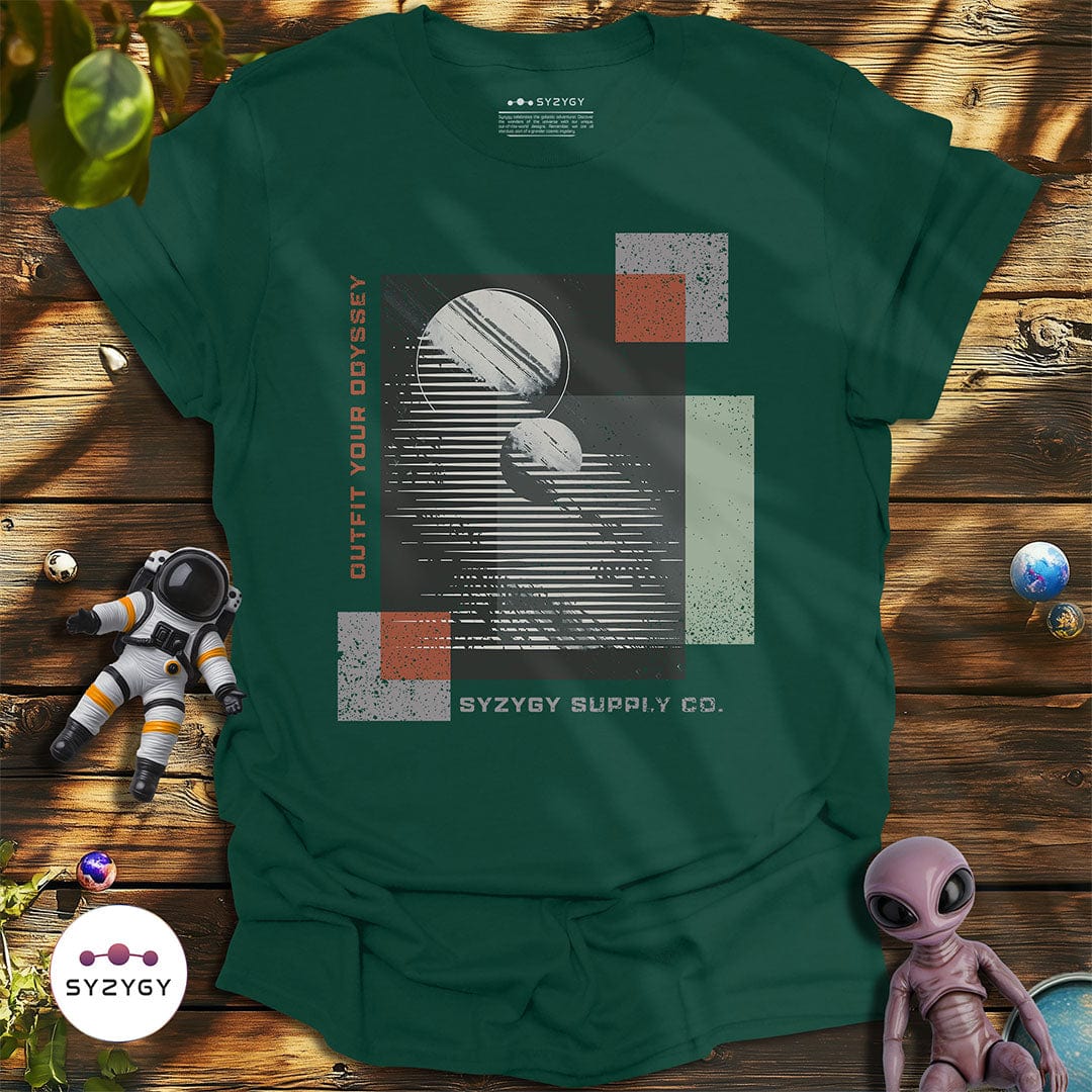Syzygy Supply T-Shirt Forest Green / S Planetary Union T-shirt Space Aliens UFO Apparel