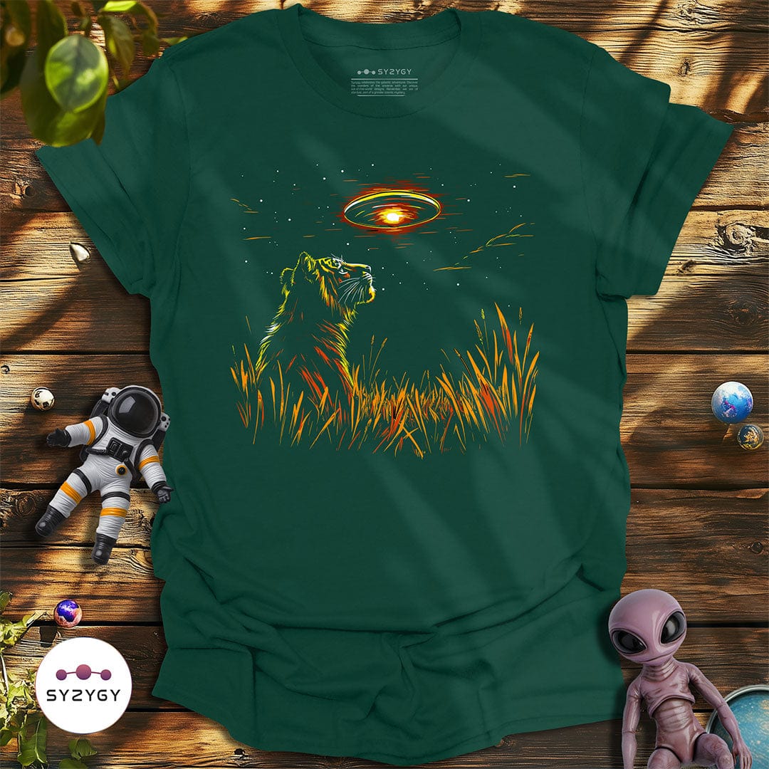 Syzygy Supply T-Shirt Forest Green / S Starlight Stalker T-shirt Space Aliens UFO Apparel