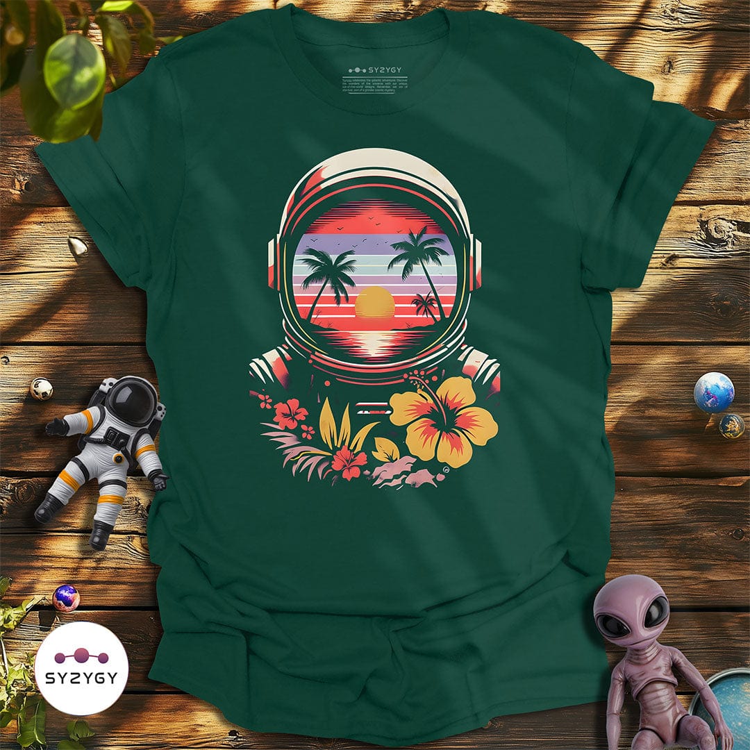 Syzygy Supply T-Shirt Forest Green / S Stellar Shores T-shirt Space Aliens UFO Apparel