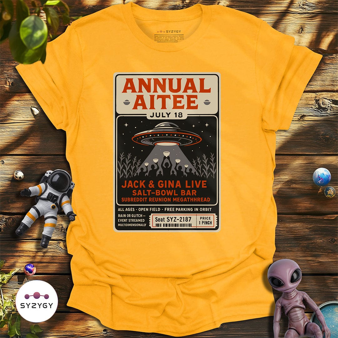 Syzygy Supply T-Shirt Gold / S Annual Aitee T-shirt Space Aliens UFO Apparel