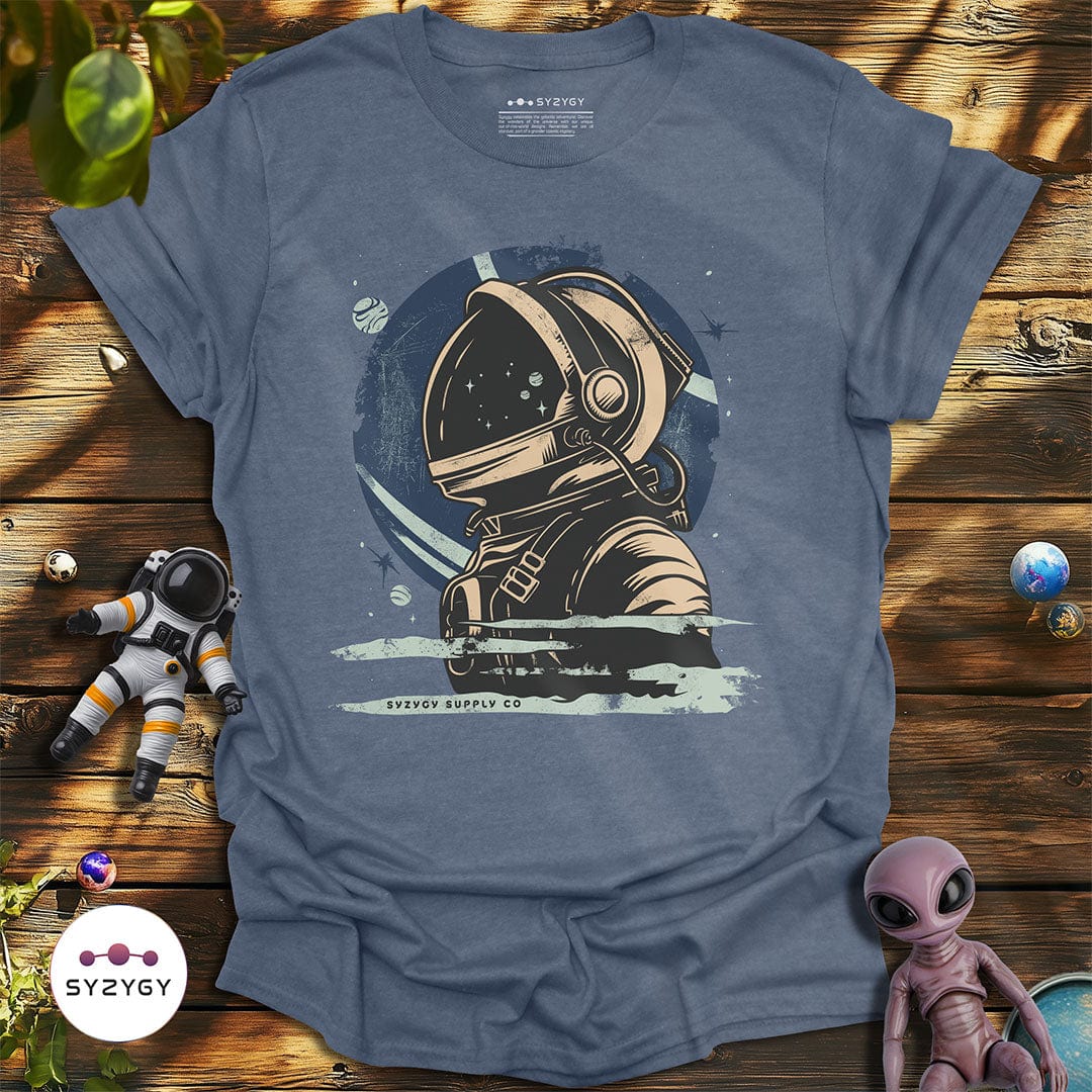 Syzygy Supply T-Shirt Heather Indigo / S Cosmic Gaze T-shirt Space Aliens UFO Apparel