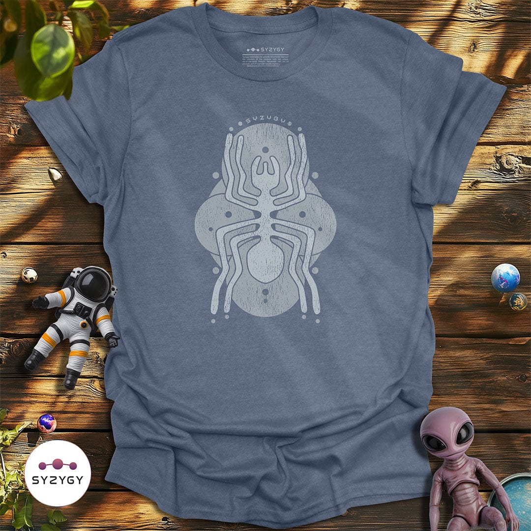 Syzygy Supply T-Shirt Heather Indigo / S Glyphwalker T-shirt Space Aliens UFO Apparel