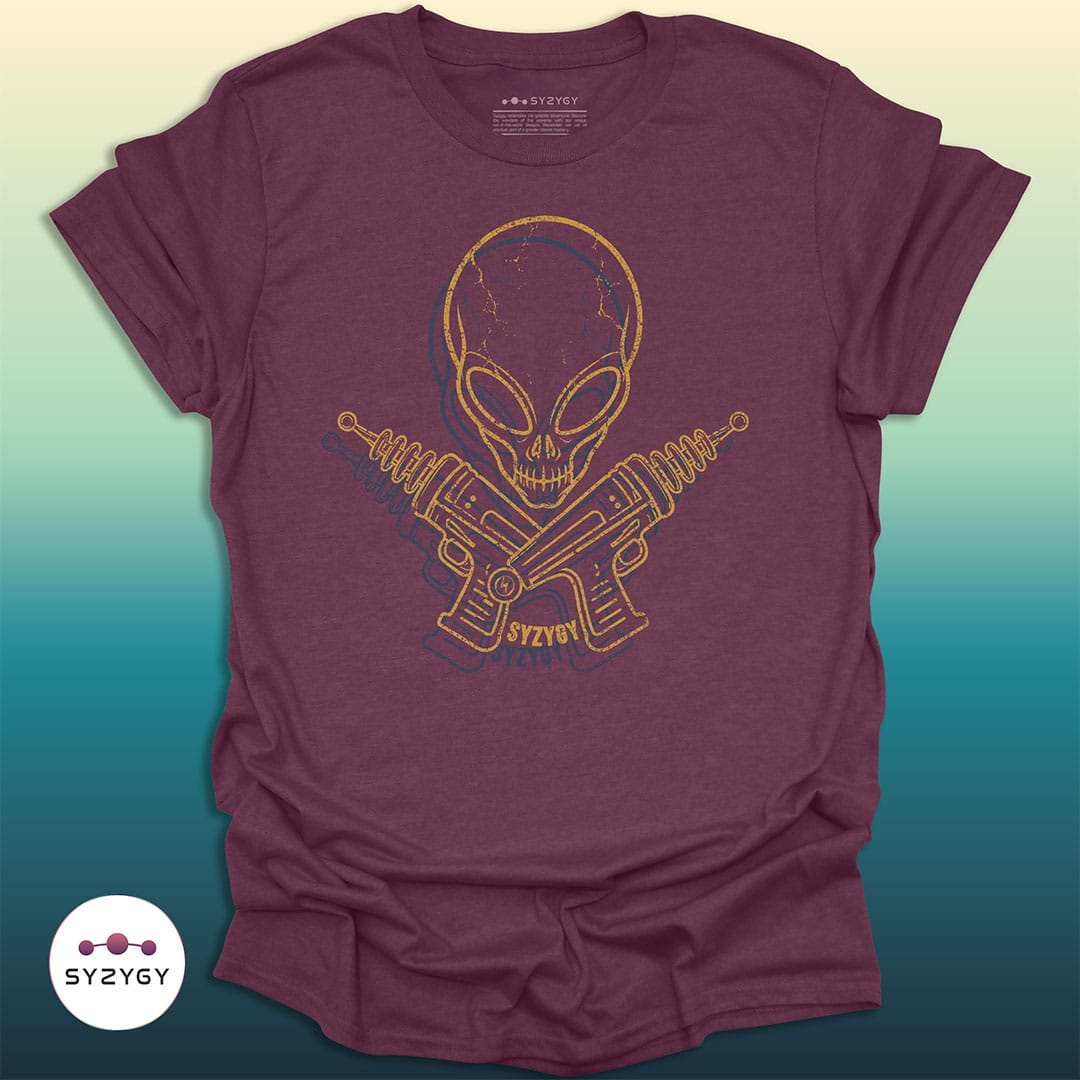 Syzygy Supply T-Shirt Heather Maroon / S Dead Signal T-shirt Space Aliens UFO Apparel